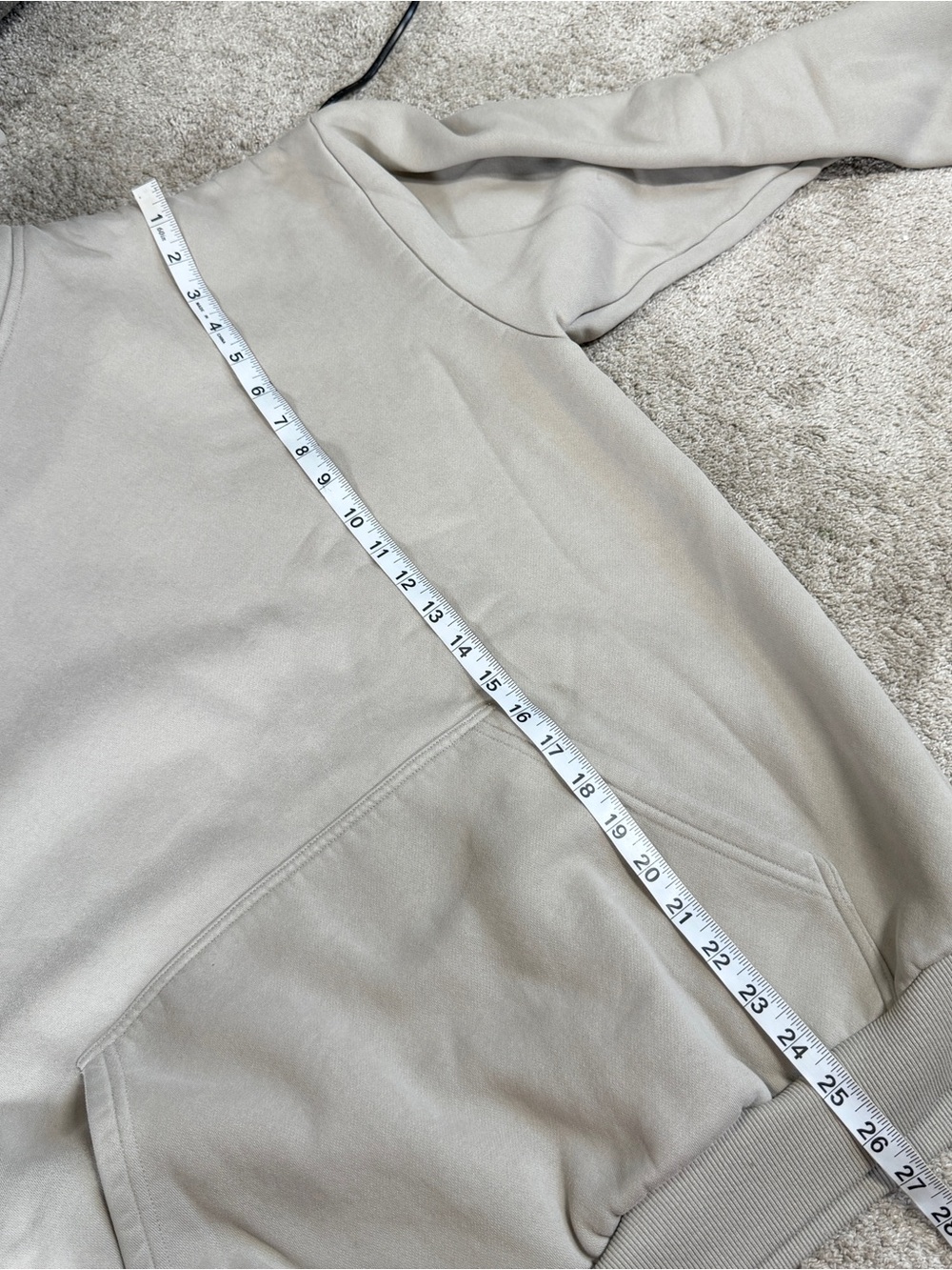Comfrt Women’s Coordinate Hoodie Sweatshirt Heavyweight Fleece in Stone XL - Picture 9 of 10